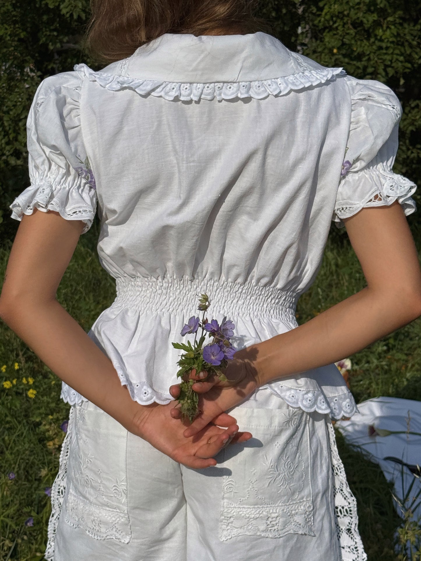 Reworked Floral Embroidery Shirt