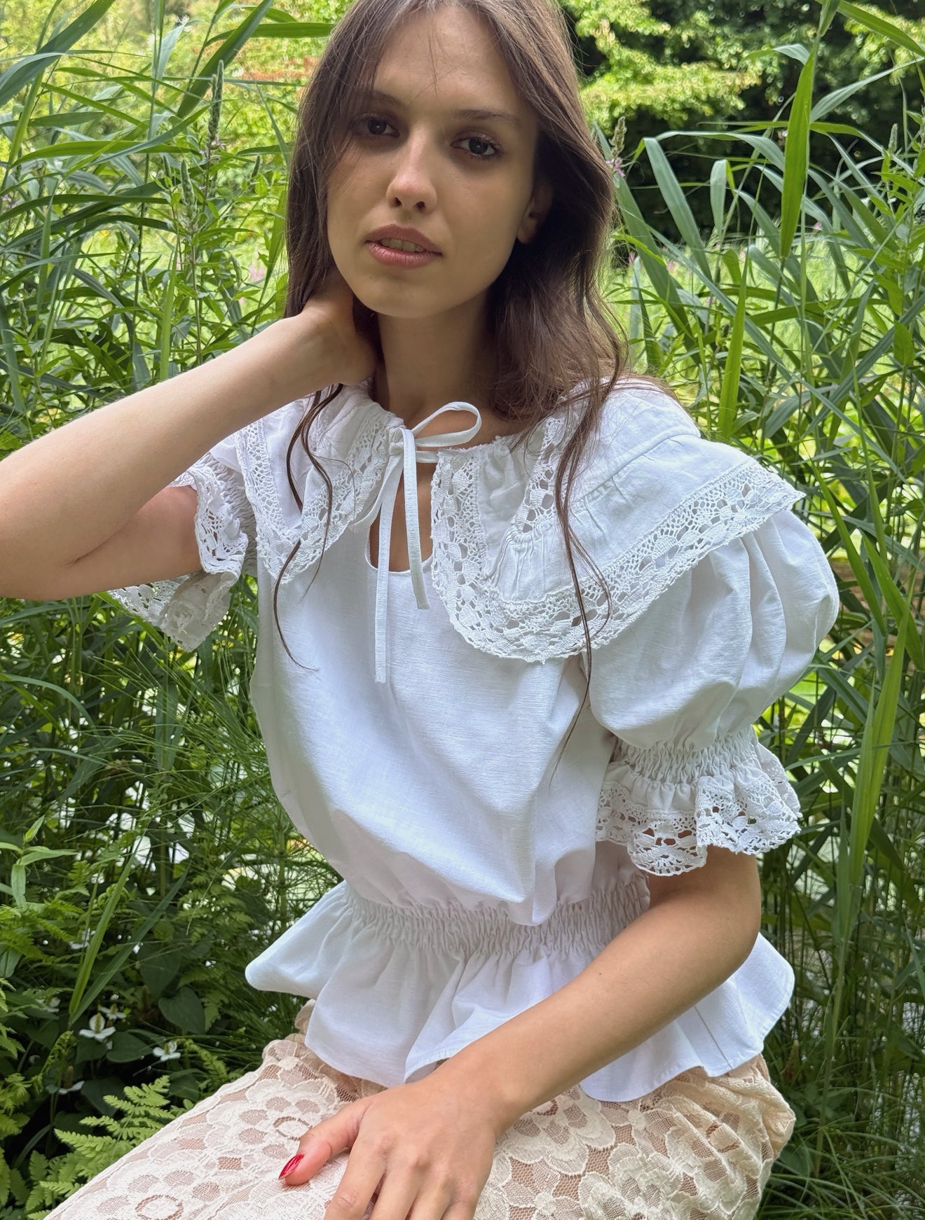Reworked White Cotton Shirt