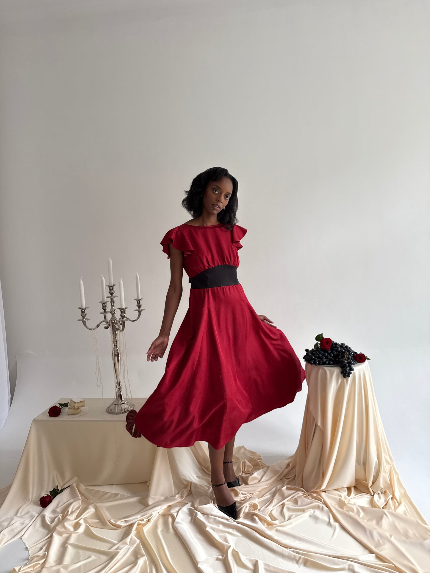 Red princess dress