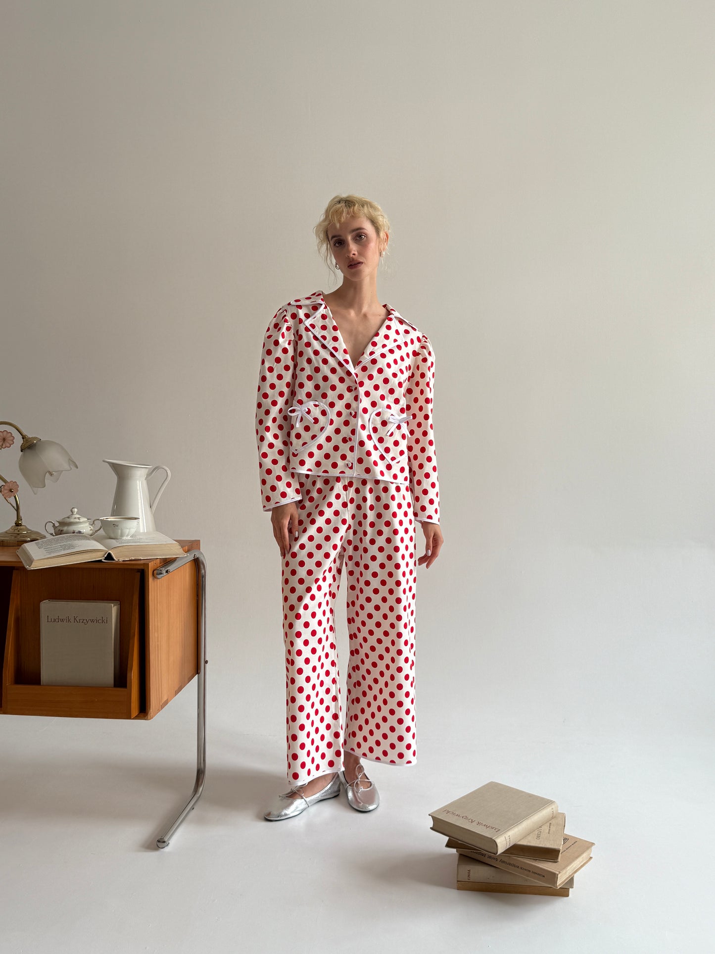 Cotton Red Polka Dots Pyjama