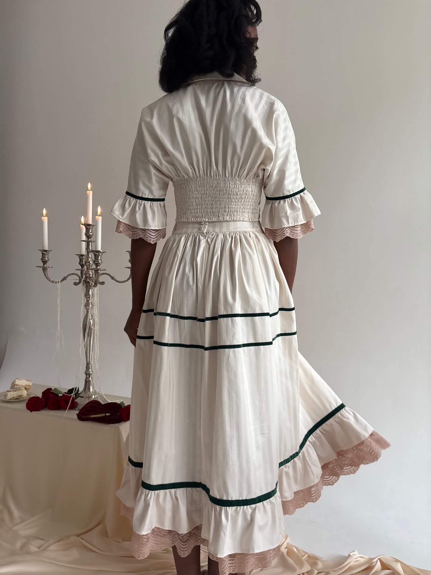 Beige Ruffled Romance Set