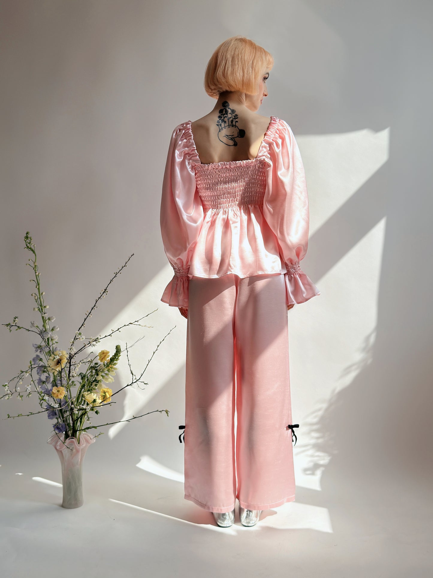 Pink Satin Spring Set