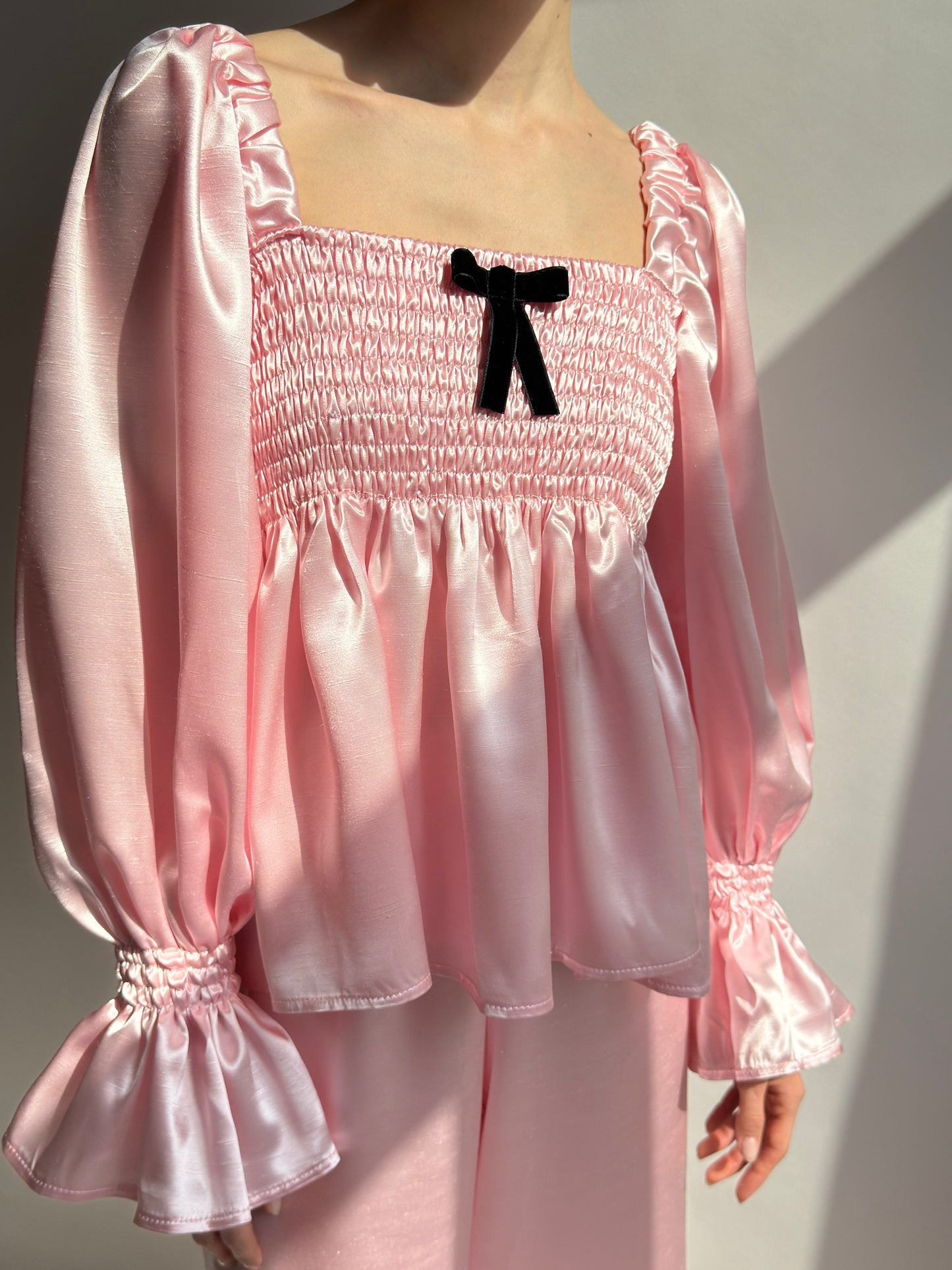 Pink Satin Spring Set