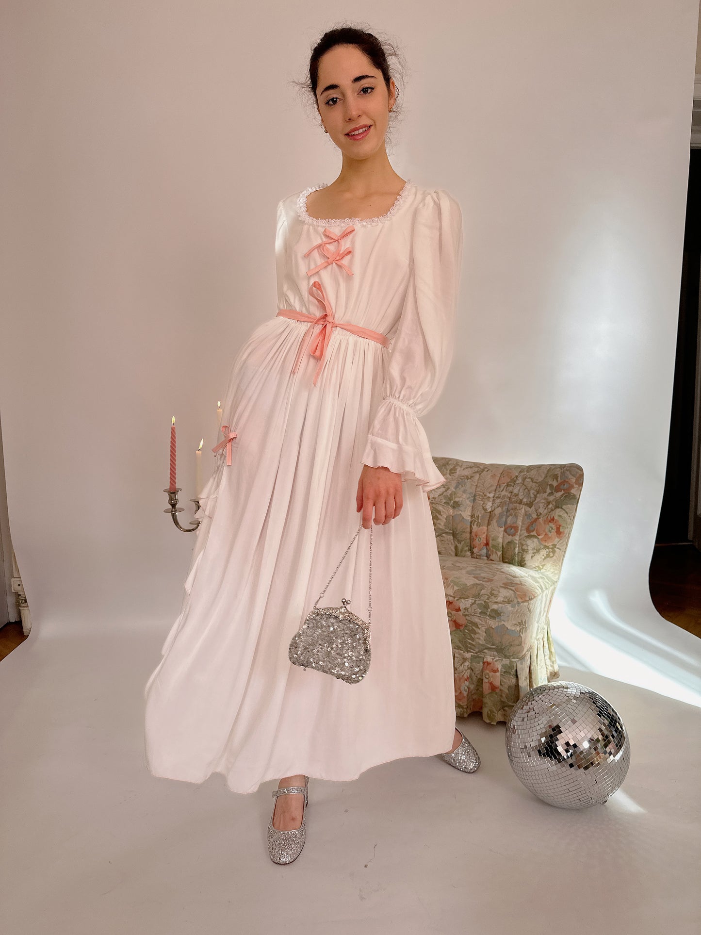 White Ruffle Dress