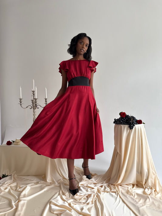 Red princess dress