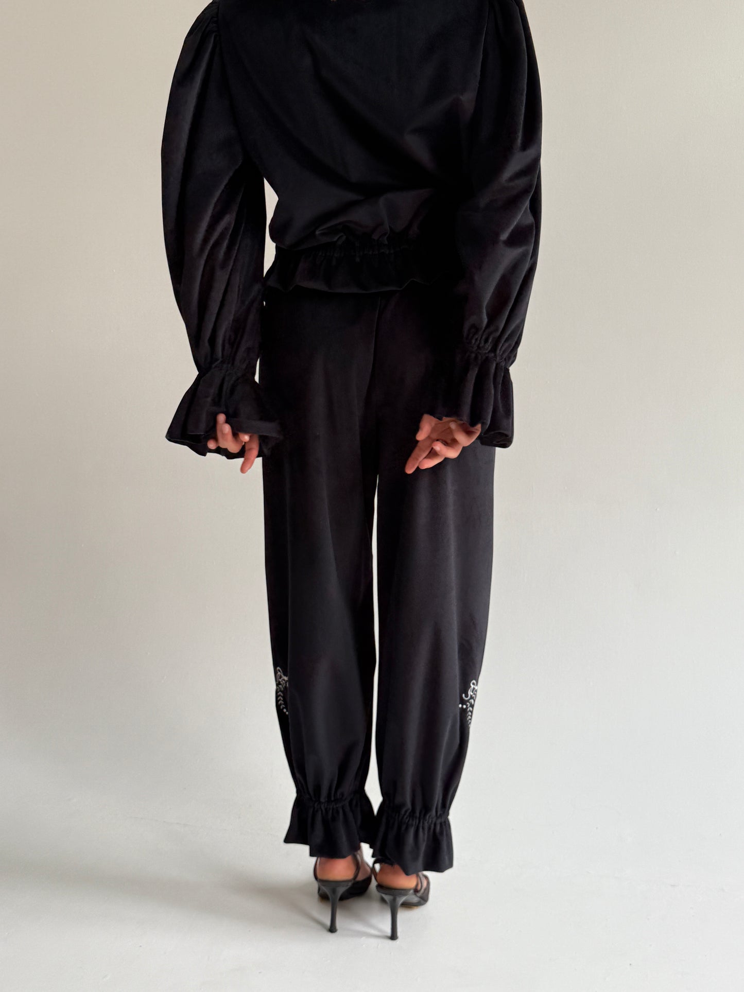 Black velvet set S/M
