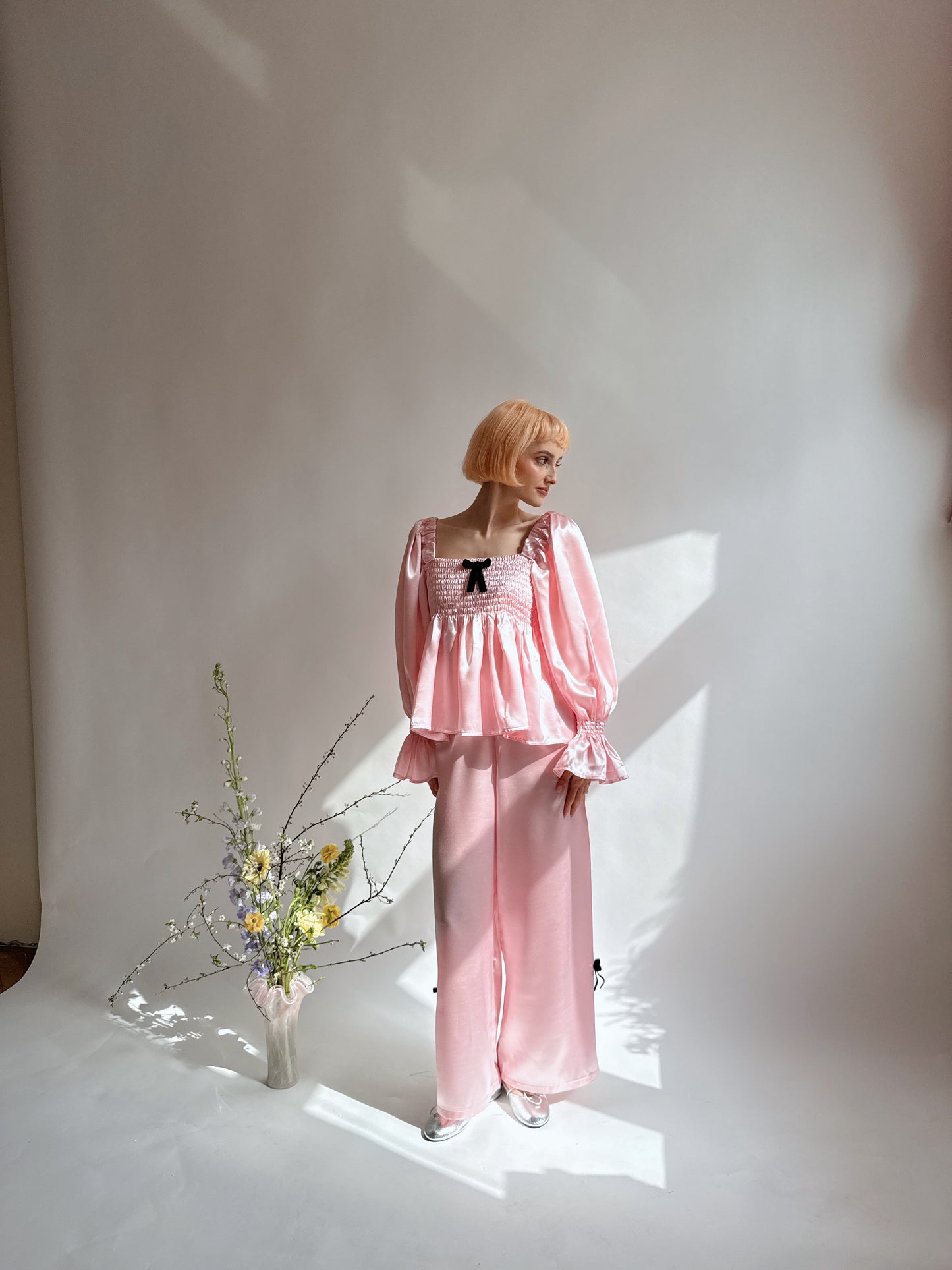 Pink Satin Spring Set