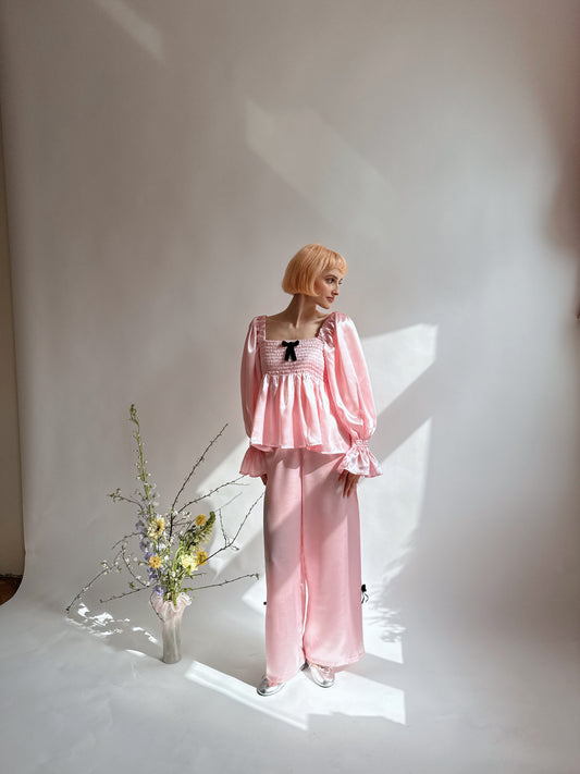 Pink Satin Spring Set