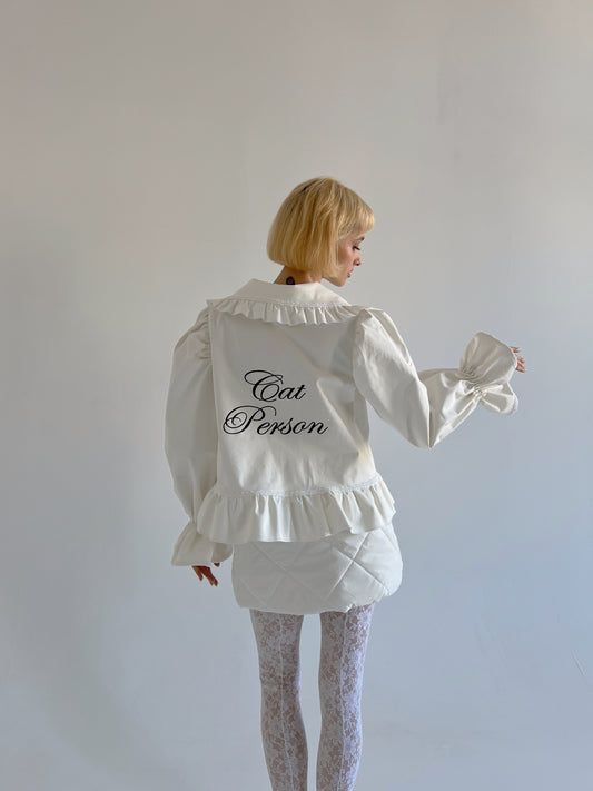 Cat Person Cotton Shirt