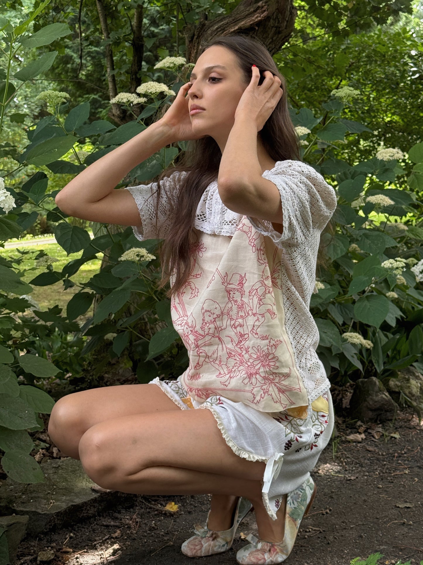 Reworked Shirt Children Emboidery