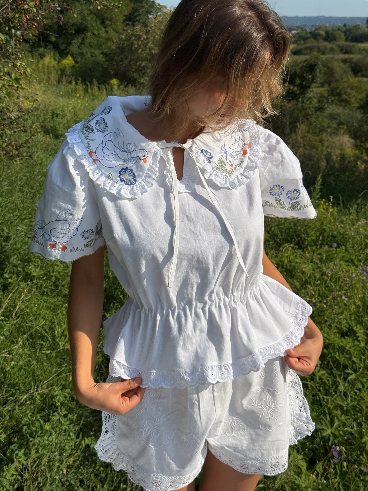 Reworked Duck Embroidery Shirt