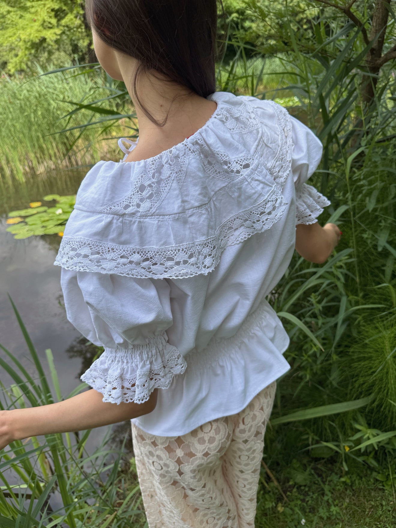 Reworked White Cotton Shirt