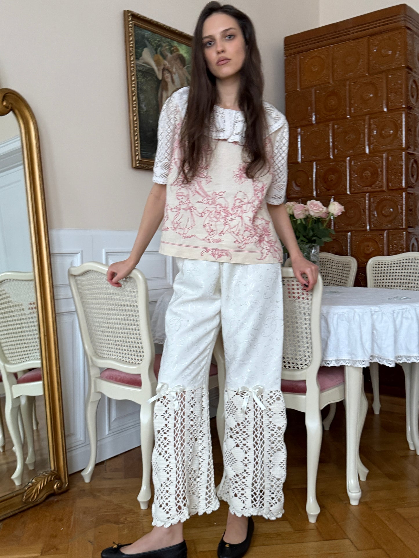 Reworked Shirt Children Emboidery