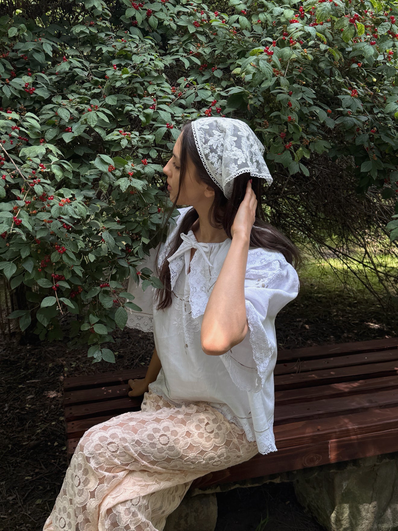 Reworked White Linen Shirt