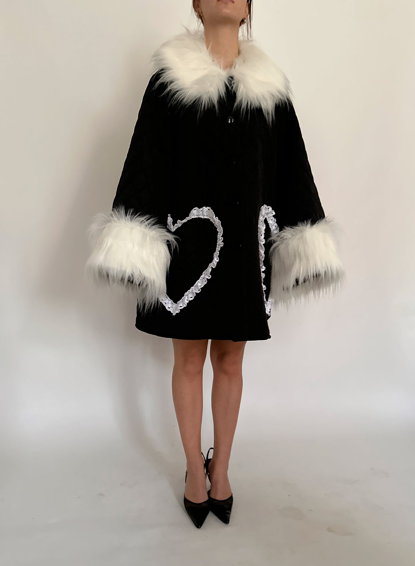 Faux fur winter coat