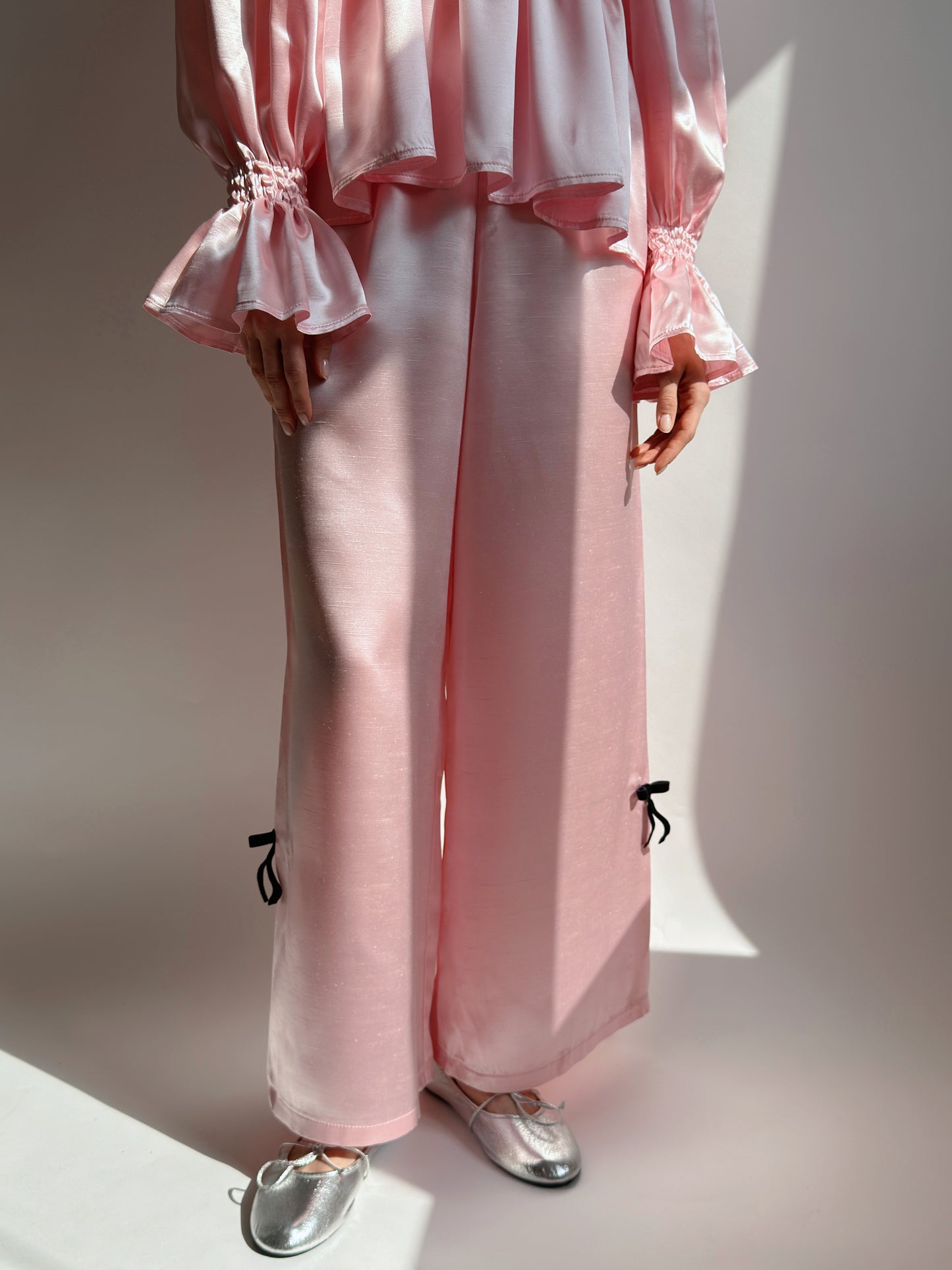Pink Satin Spring Set