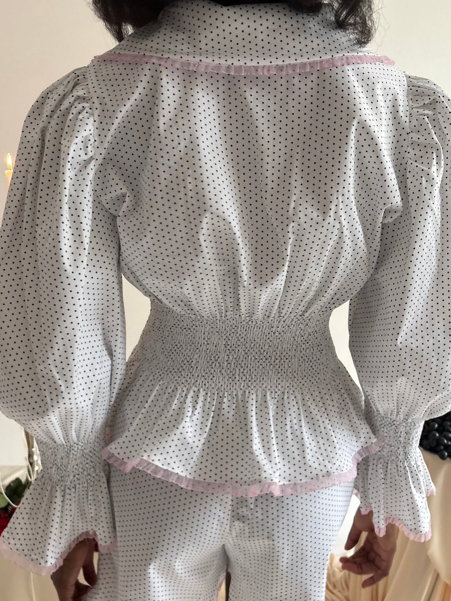 Puff elastic set polka dot