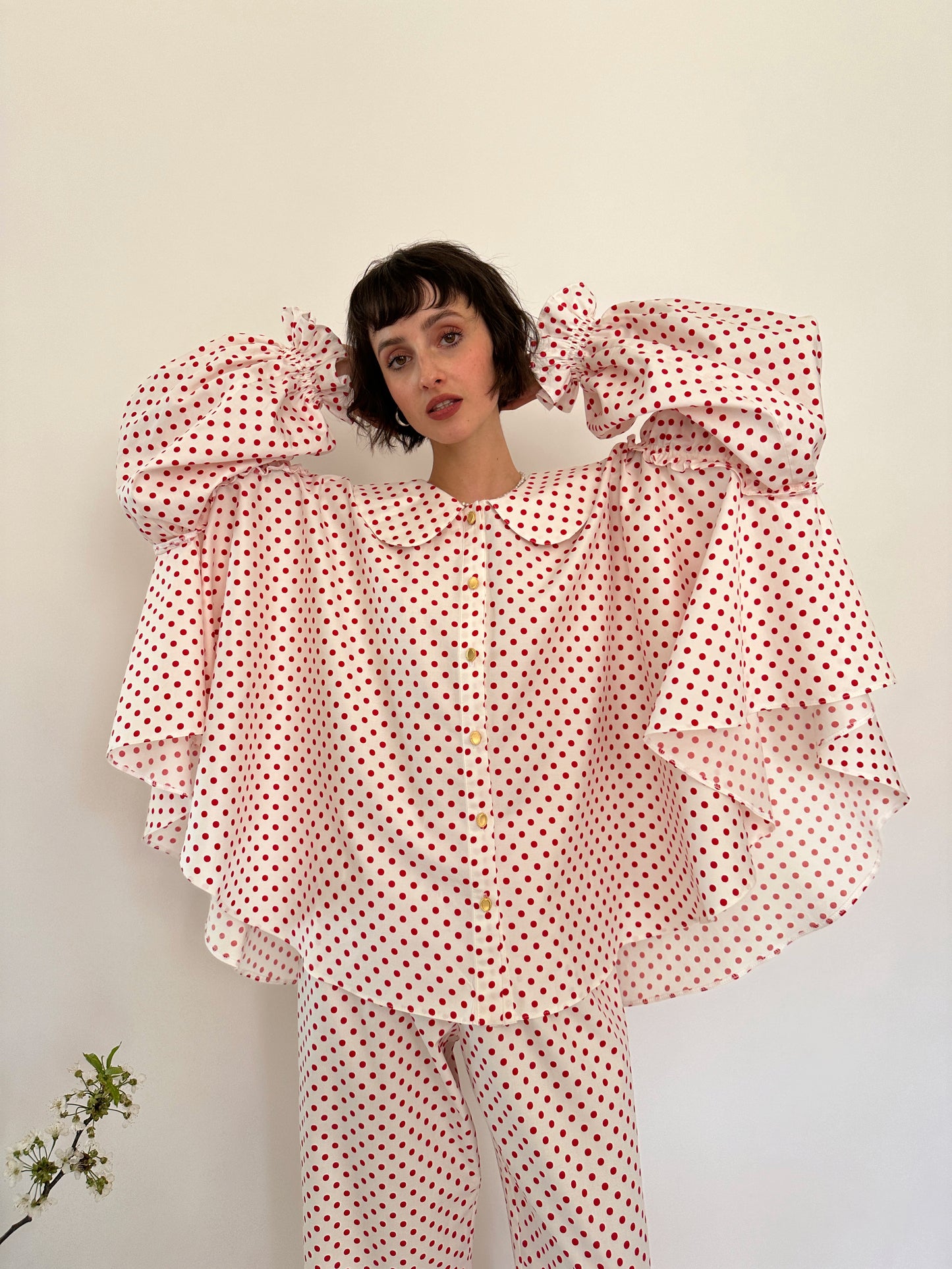 Red polka dots set
