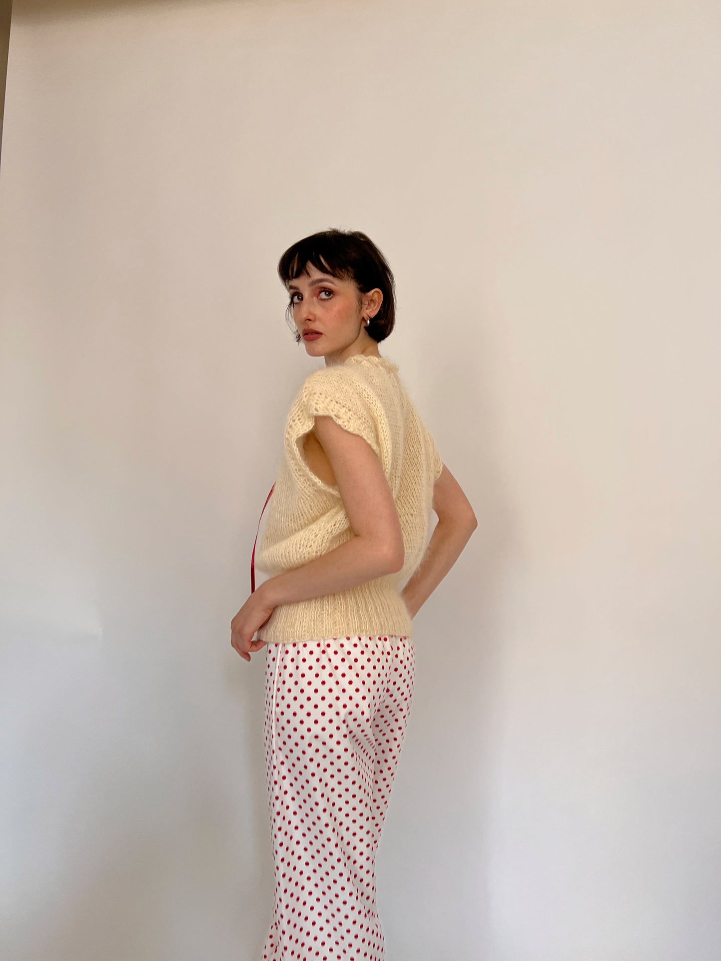 Heart mohair knit