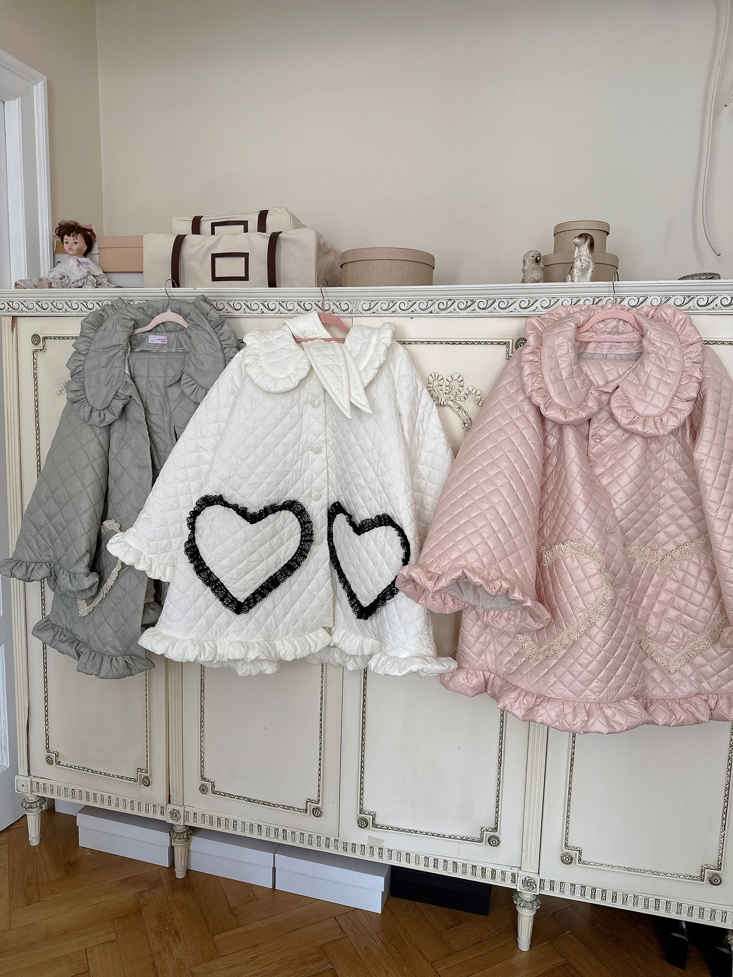 Ruffle Oversized Raincoat in Pink