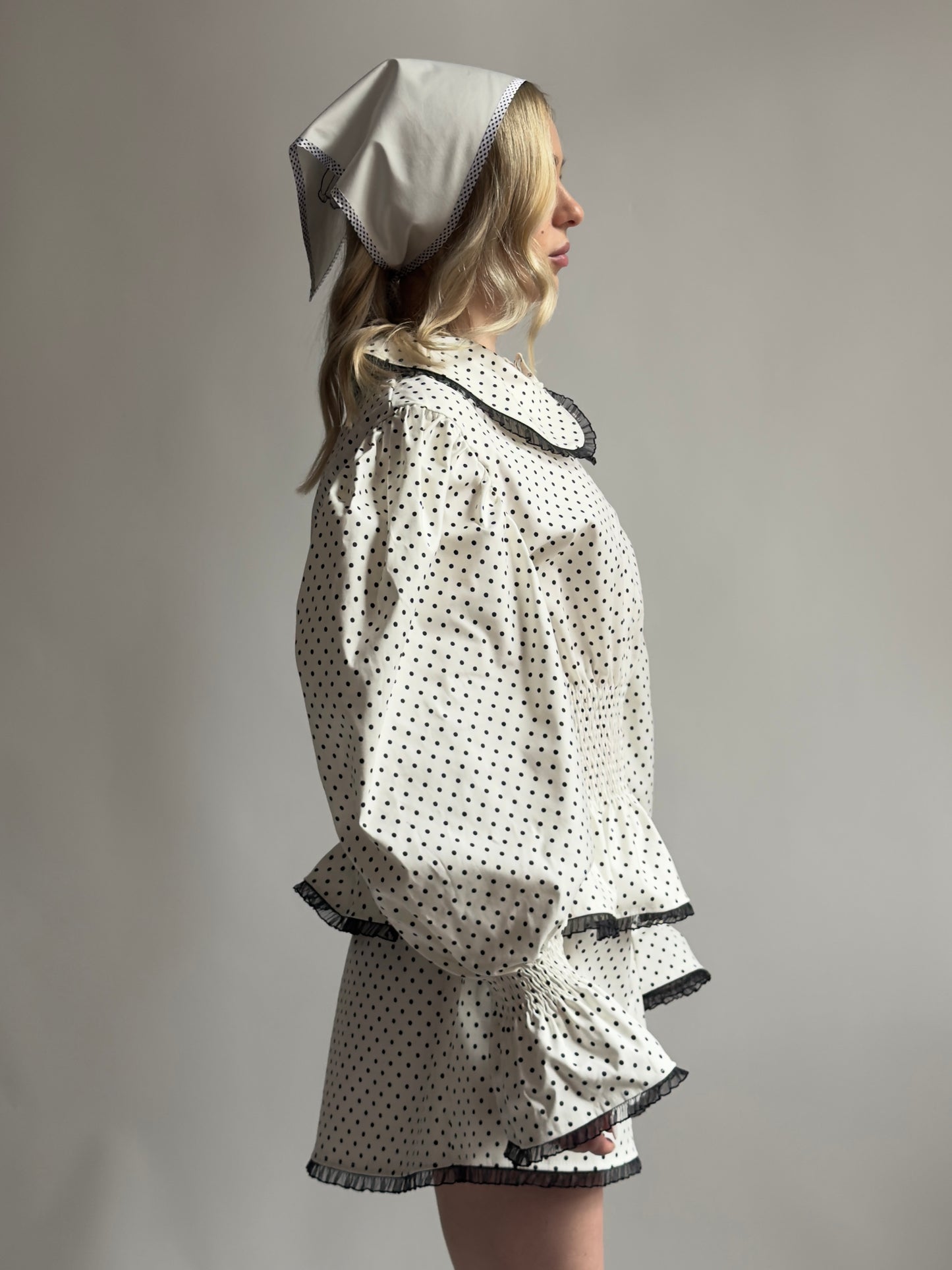 Polka Dots Puff Elastic Set