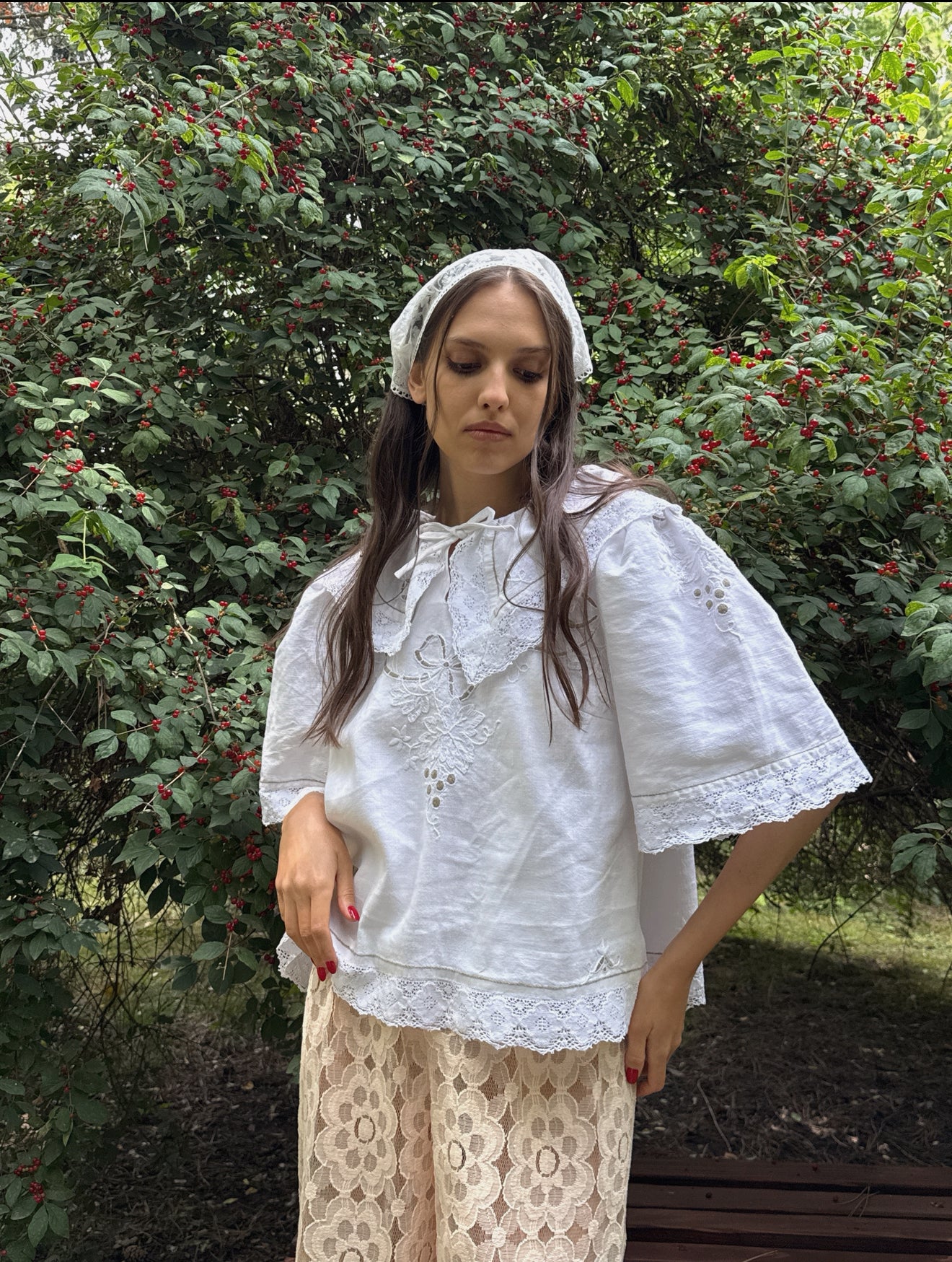 Reworked White Linen Shirt