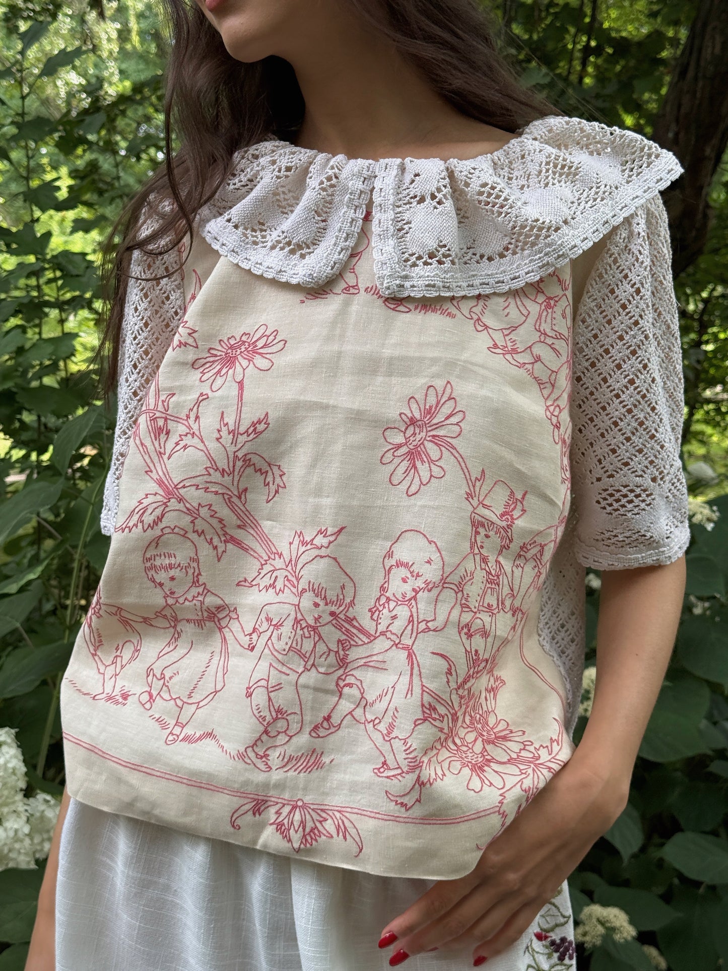 Reworked Shirt Children Emboidery