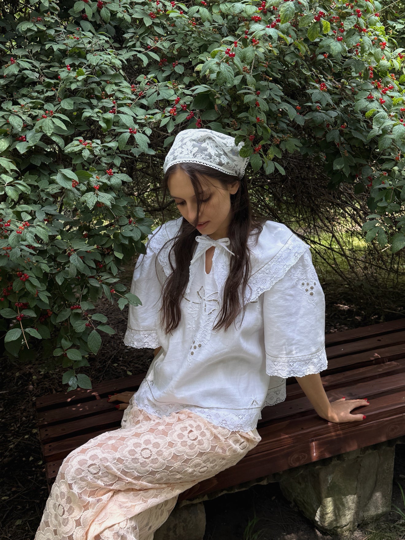 Reworked White Linen Shirt