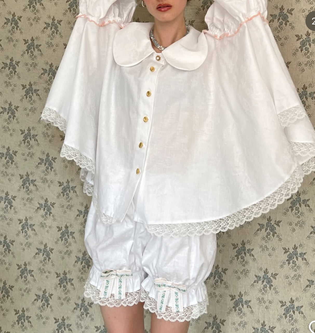 Custom White Bloomer Set