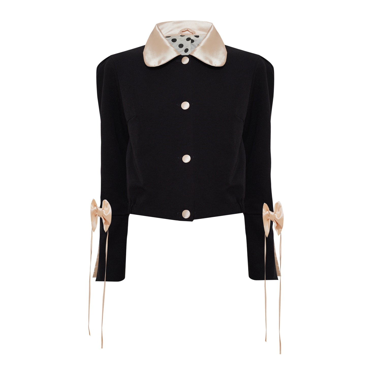 Black bow blazer