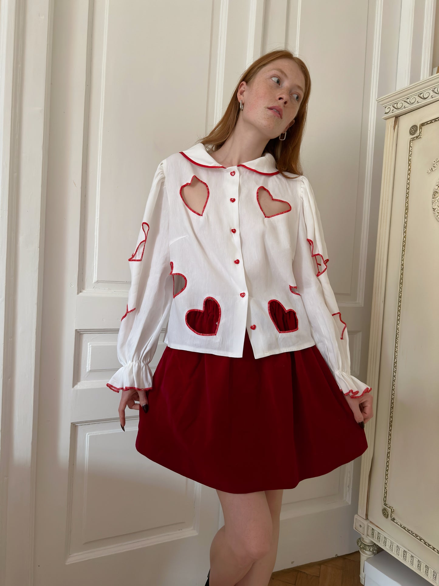 Linen heart shirt