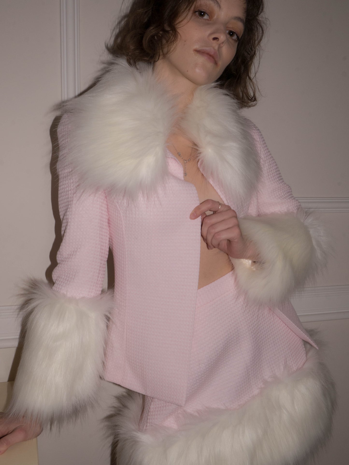 Set aus Kunstpelz