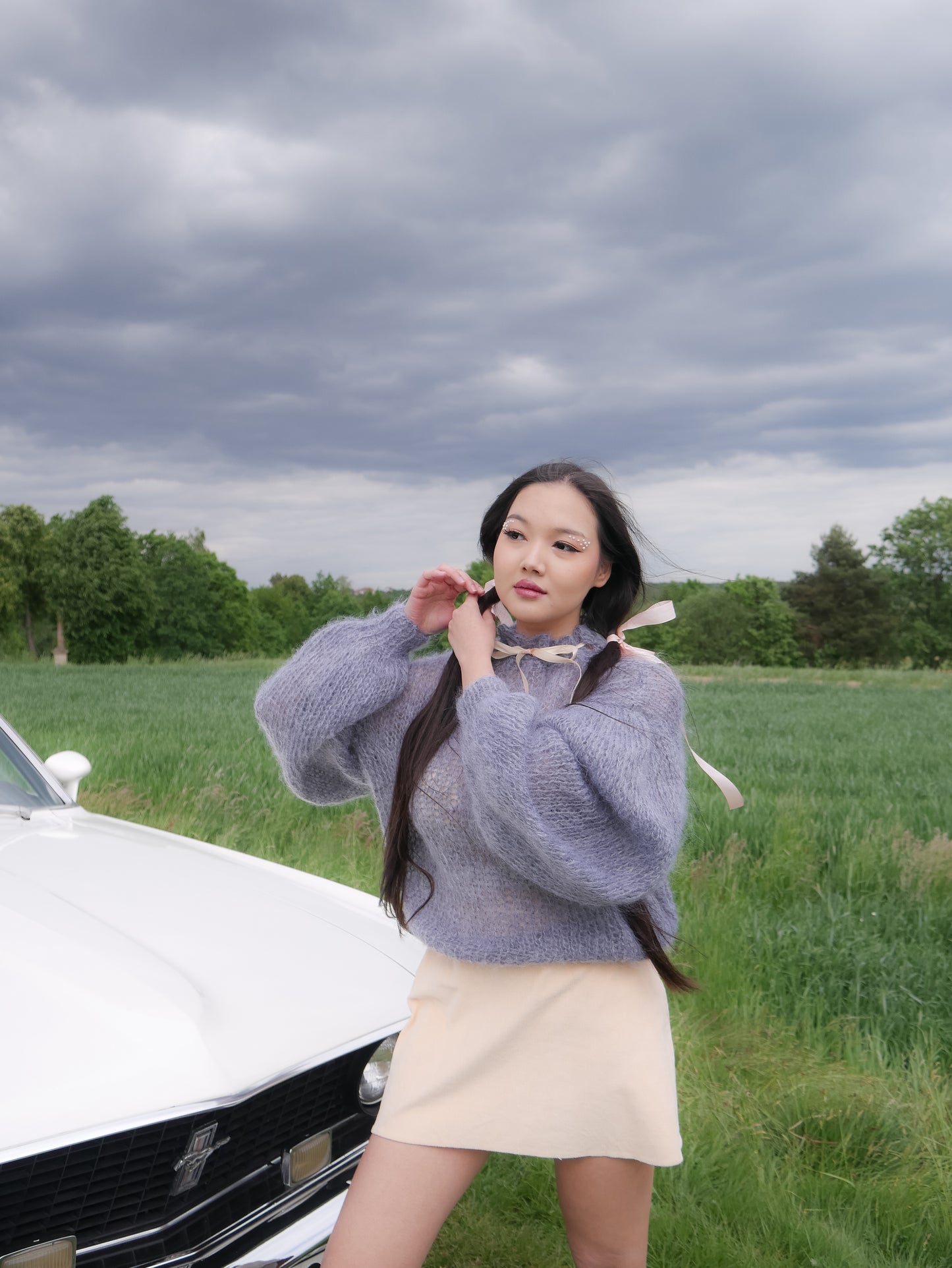 Ribbon mohair jumpers