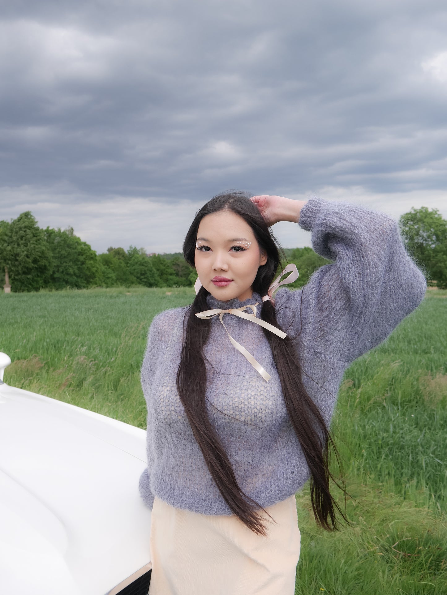 Ribbon mohair jumpers