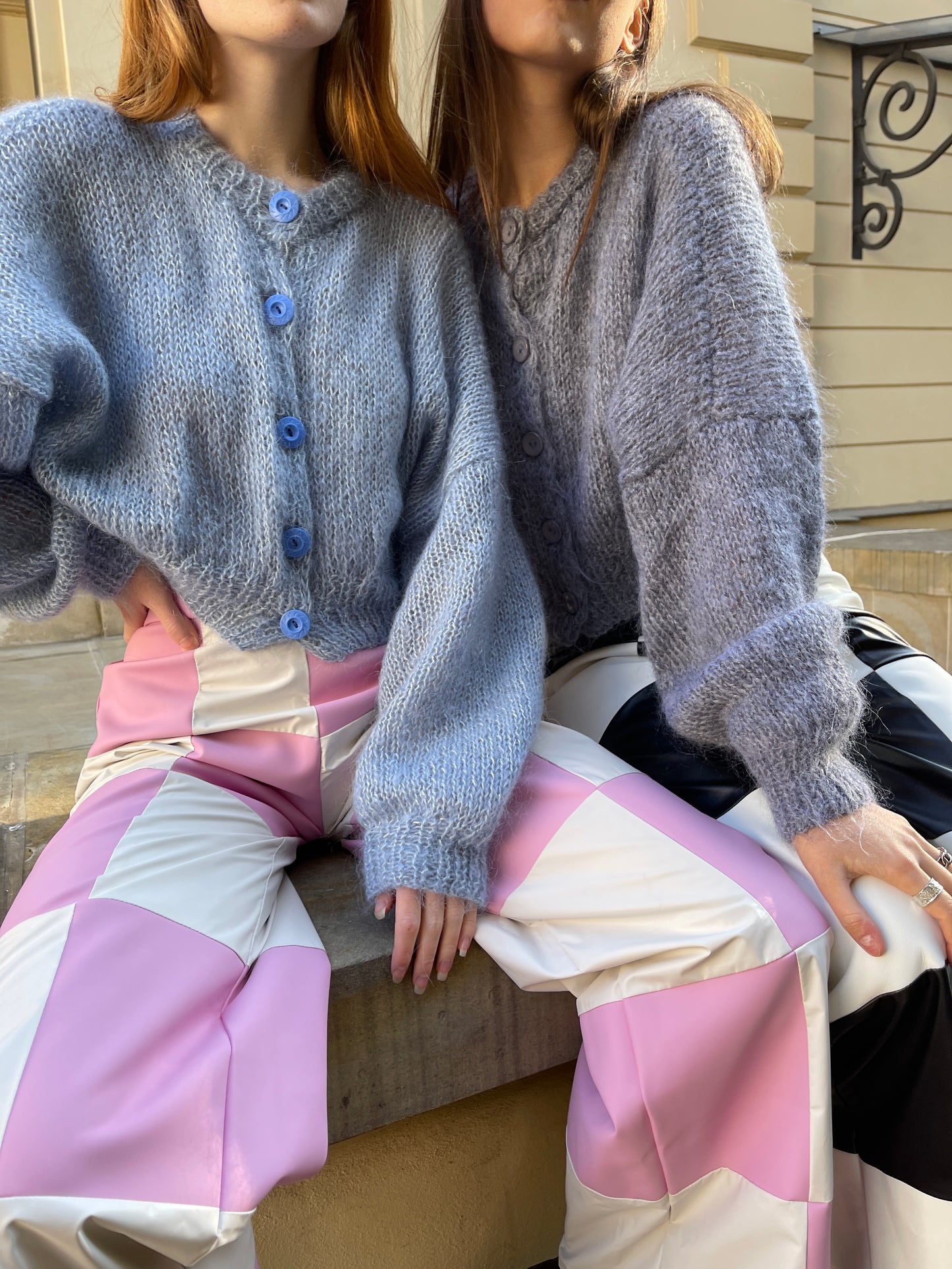 Kurze Strickjacke aus Mohair