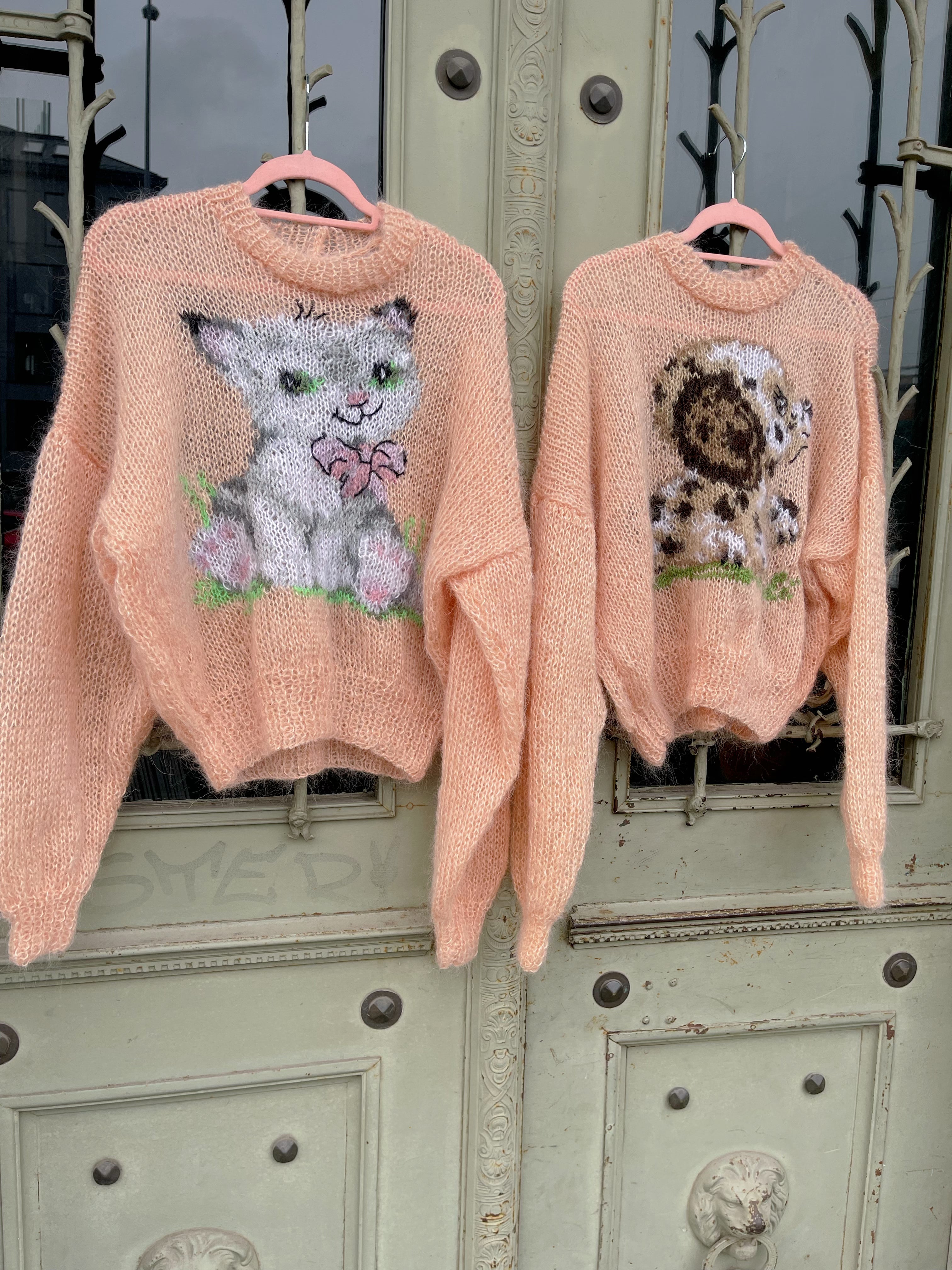 Vintage discount cat sweater