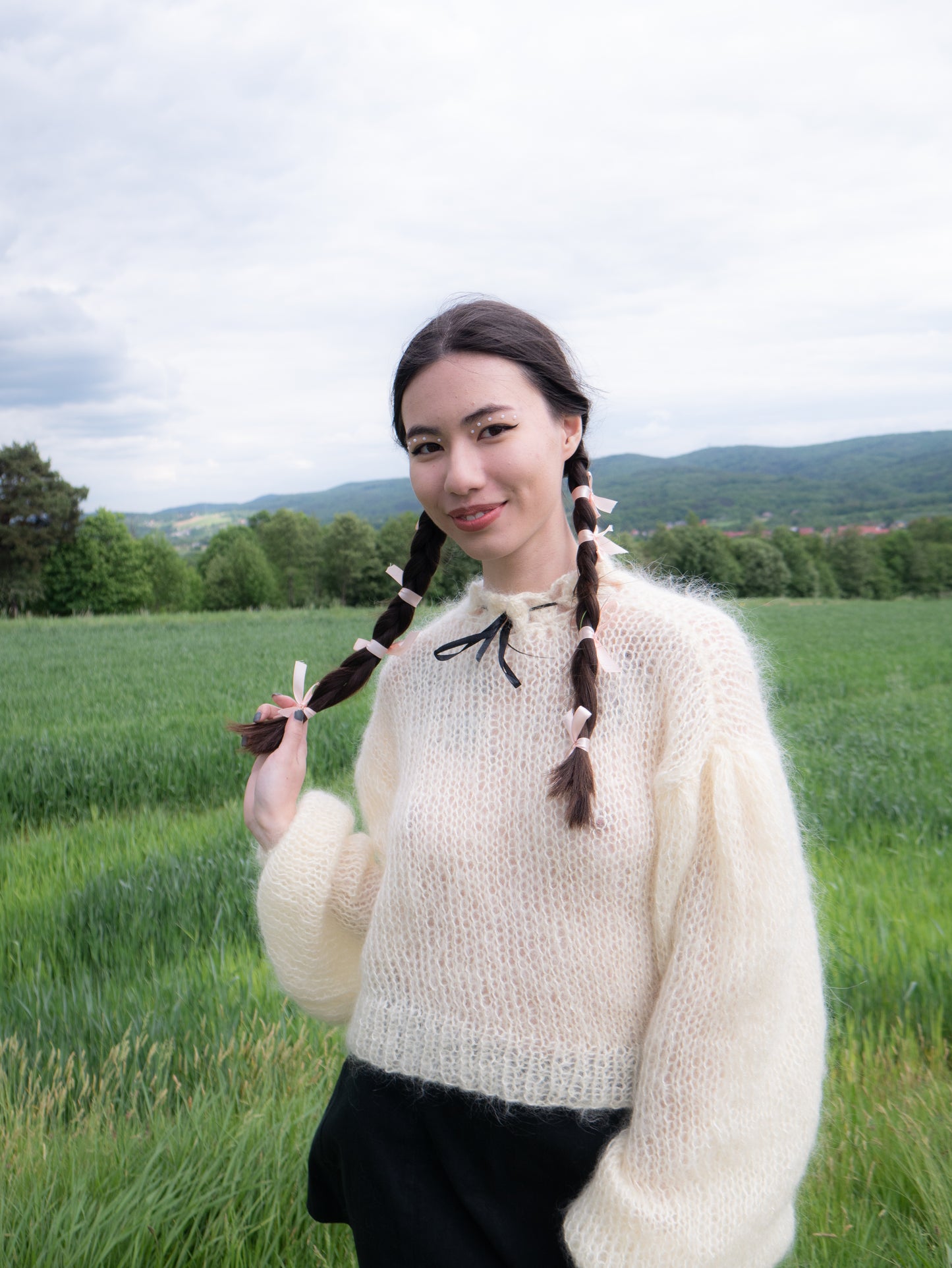 Ribbon mohair jumpers