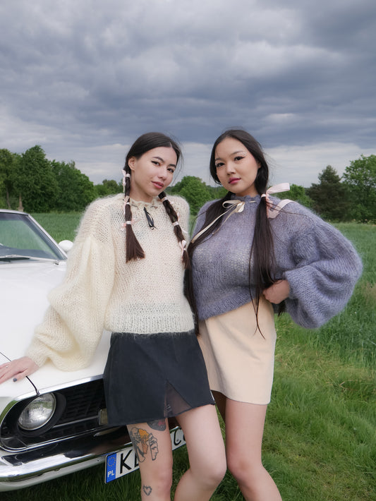 Pulls en mohair ruban