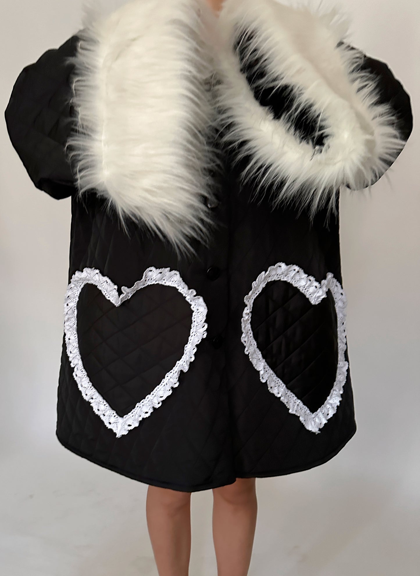 Faux fur winter coat