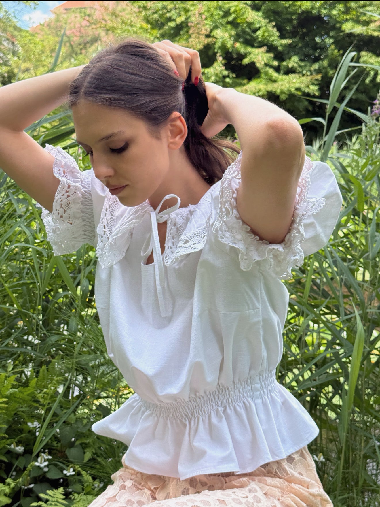 Reworked White Cotton Shirt