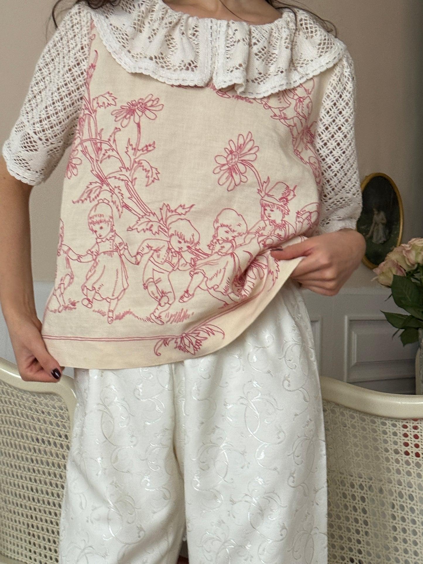 Reworked Shirt Children Emboidery