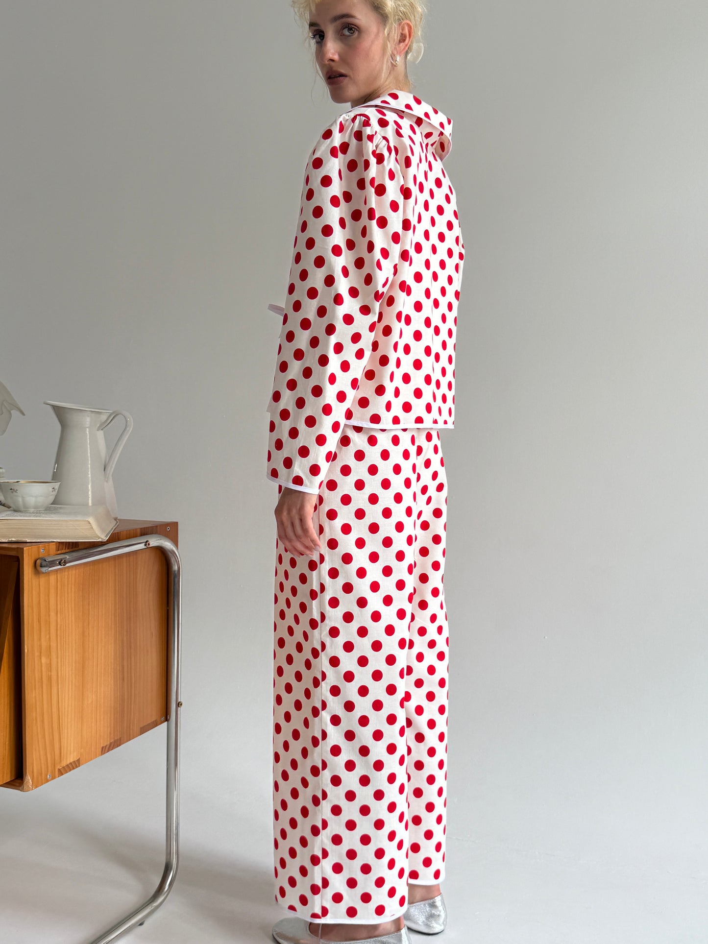 Cotton Red Polka Dots Pyjama