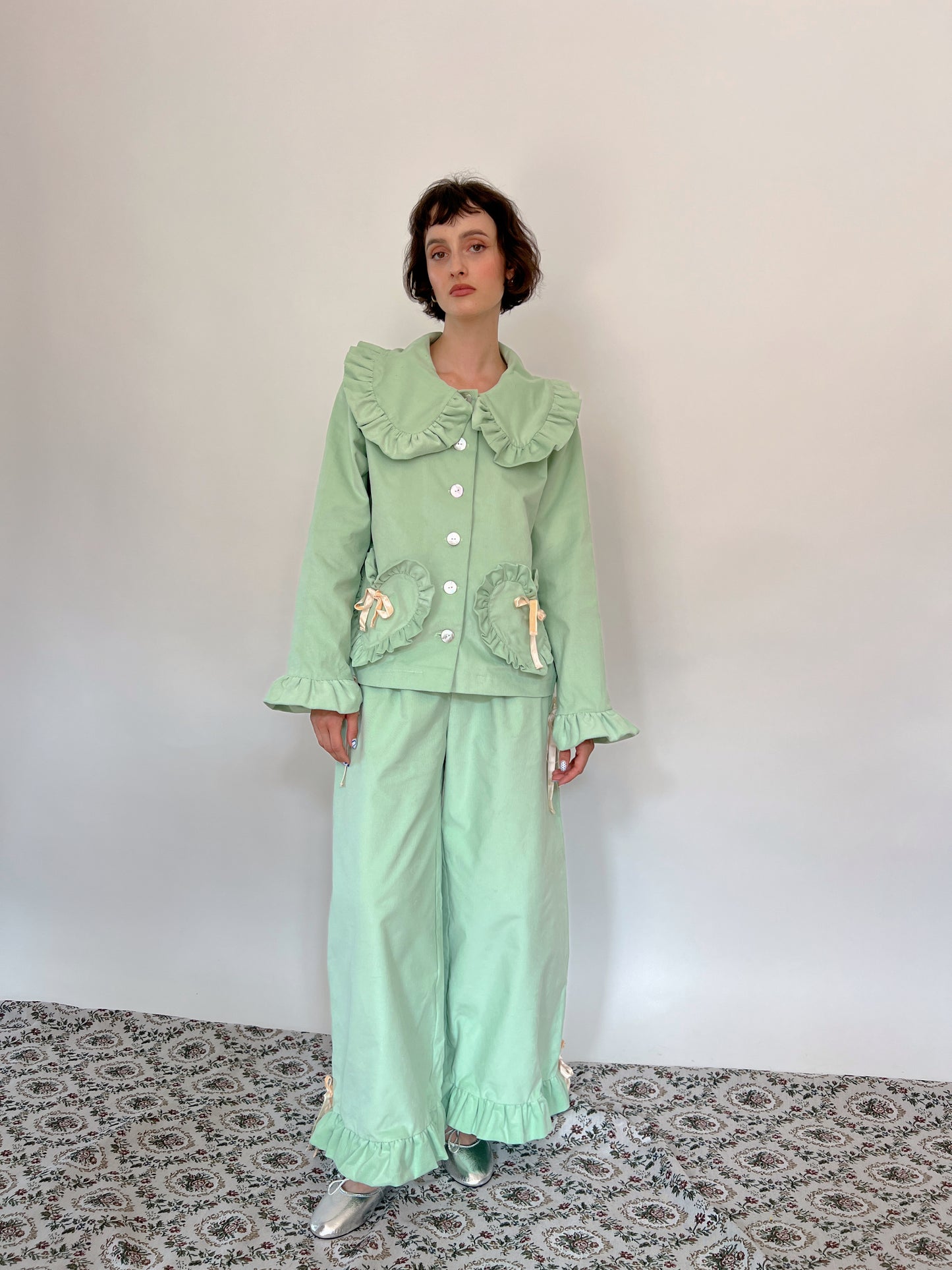 Mint corduroy set