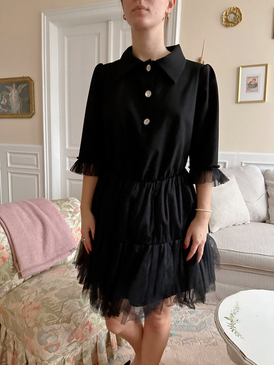 Black tulle dress