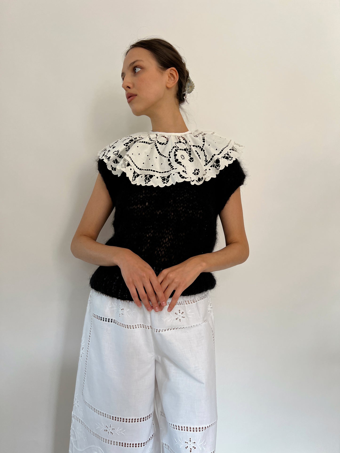 Reworked antique lace collar