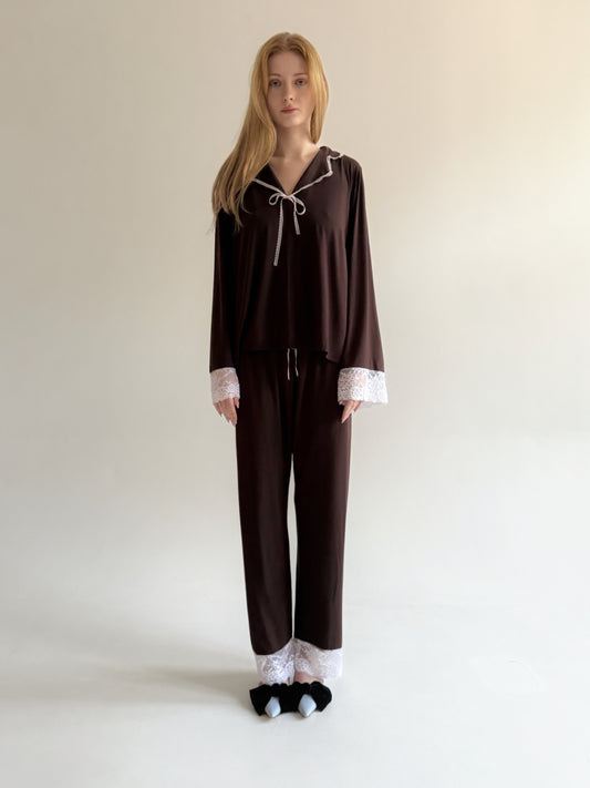 Bamboo chocolate pyjama