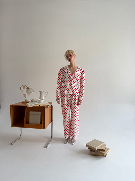 Cotton Red Polka Dots Pyjama