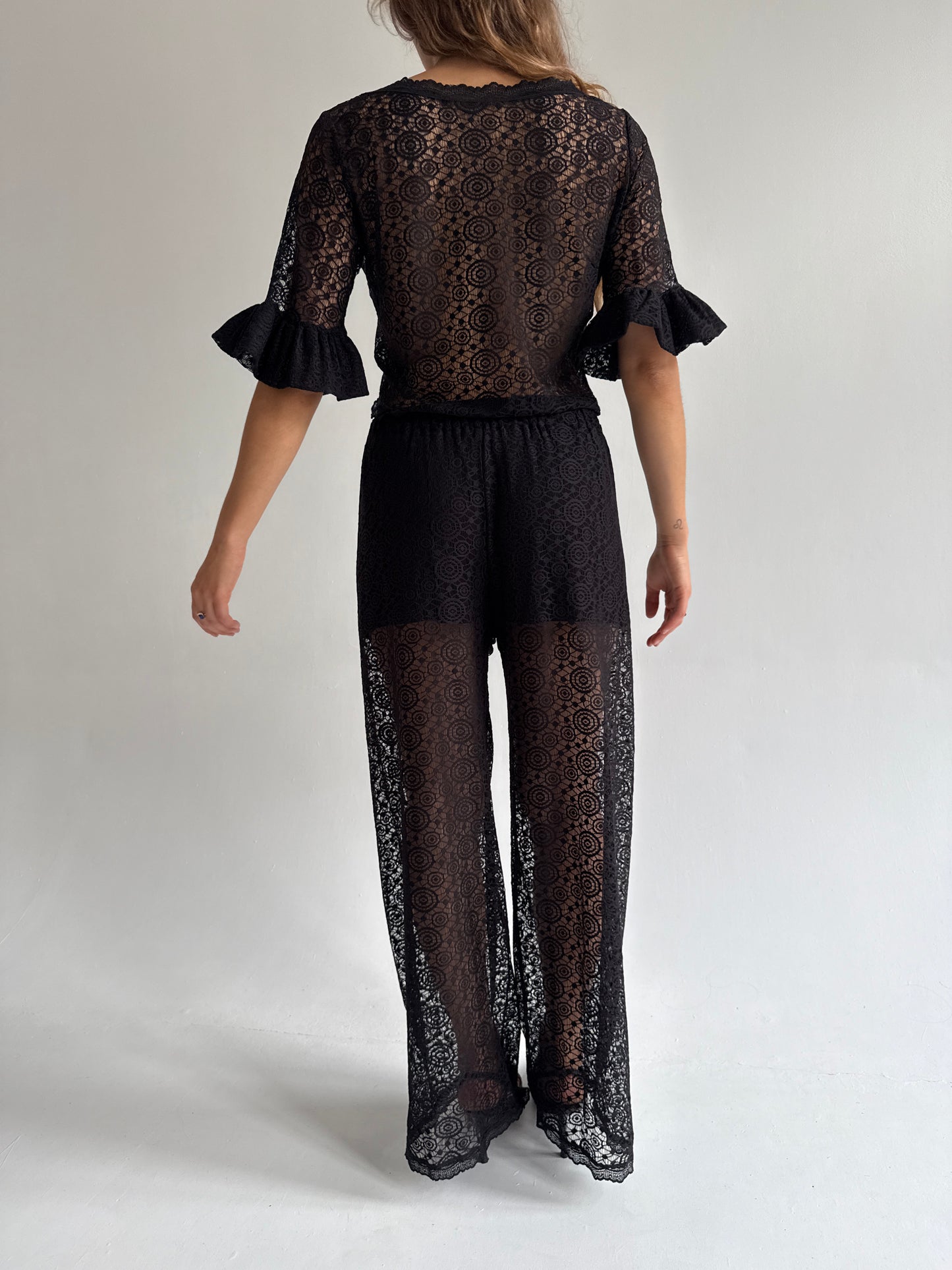 Floral Black Lace Set XS/S