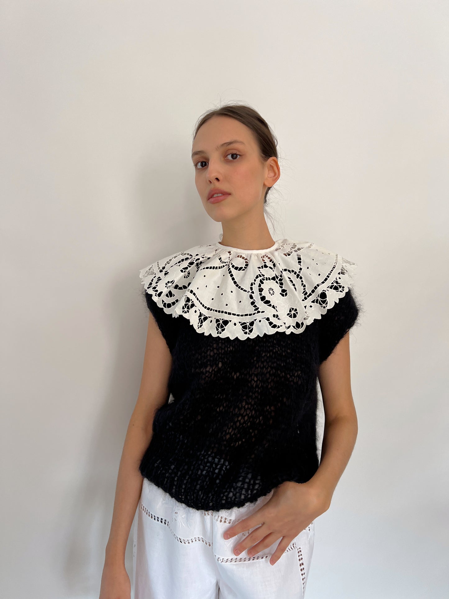 Reworked antique lace collar