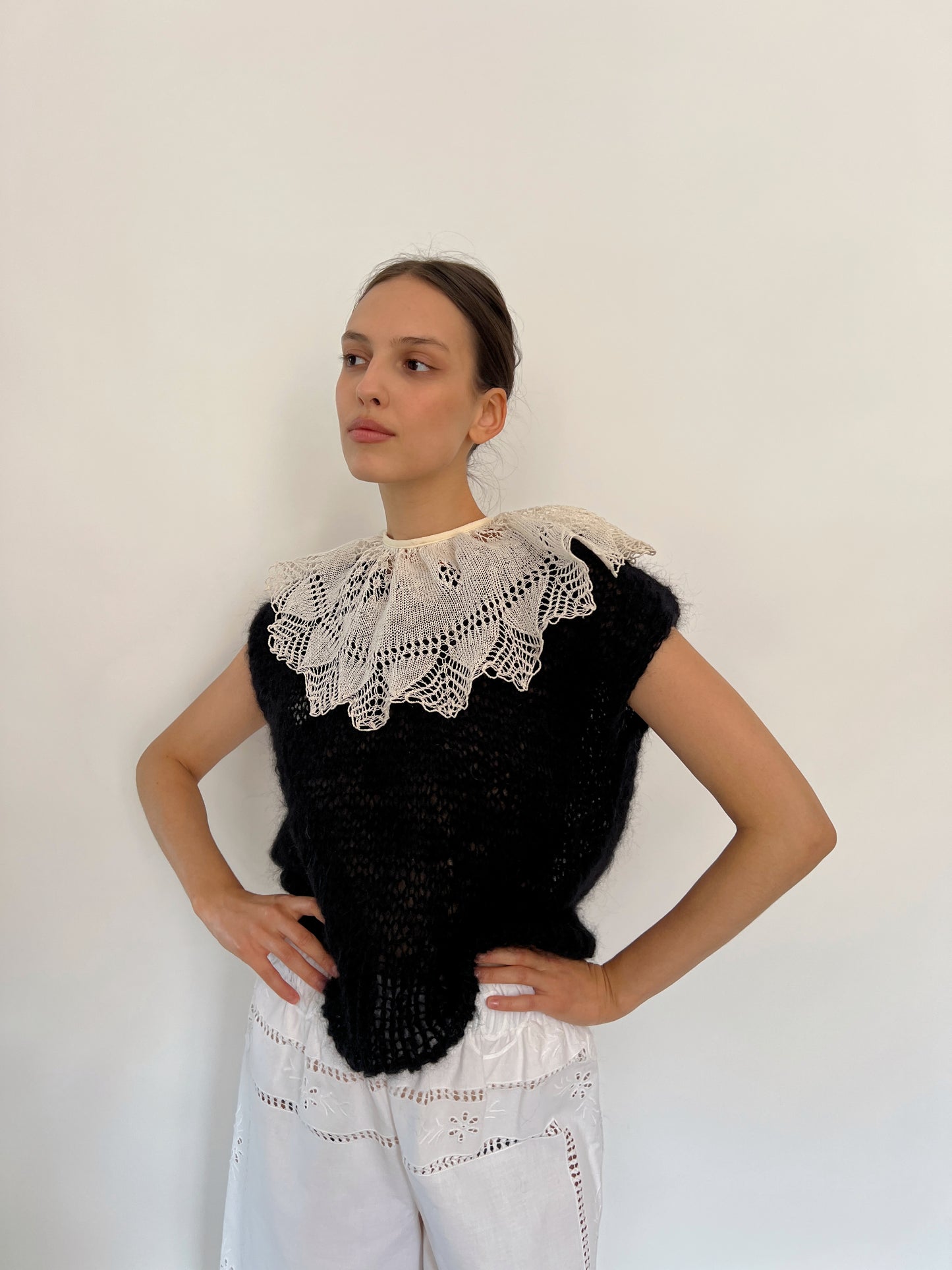 Reworked doily lace collar